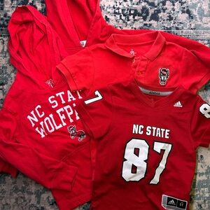 Lot of 3T/4T NC State Wolfpack Kids Jersey, Polo & Sweatshirt (Set of 4)